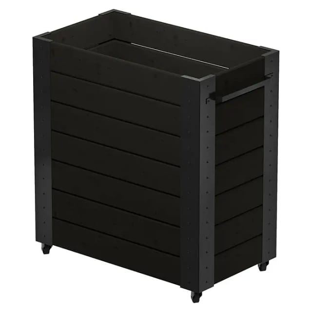 Plus Pflanzkasten Cubic (Außenmaß (L x B x H): 87 x 50 x 95 cm, Holz, Schwarz)