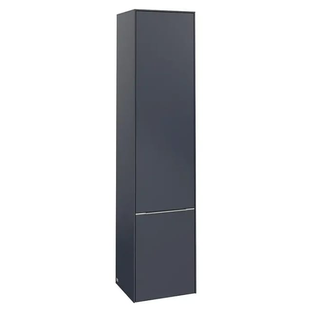 Villeroy & Boch Subway 3.0 Hochschrank (B x T x H: 40 x 36,2 x 171 cm, 2x Tür, Marine Blue, Farbe Griff: Aluminium glänzend, DIN Anschlag: Links)