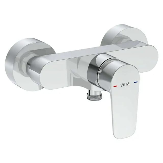 VitrA Flow Soft Brausearmatur (Ausladung: 12,7 cm, Chom, Glänzend)