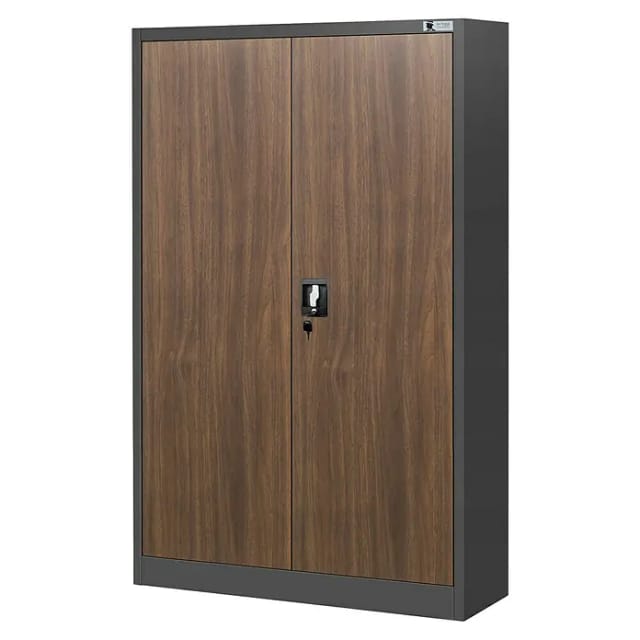 Jan Nowak Aktenschrank Kevin (B x T x H: 90 x 40 x 140 cm, Anthrazit/Nussbaum)