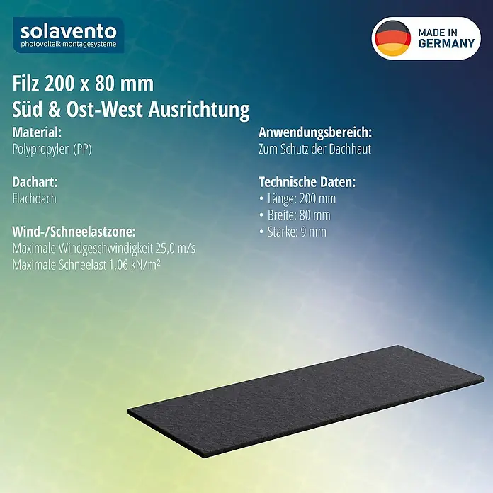 Solavento Schutzfilz (Geeignet für: Flachdach)