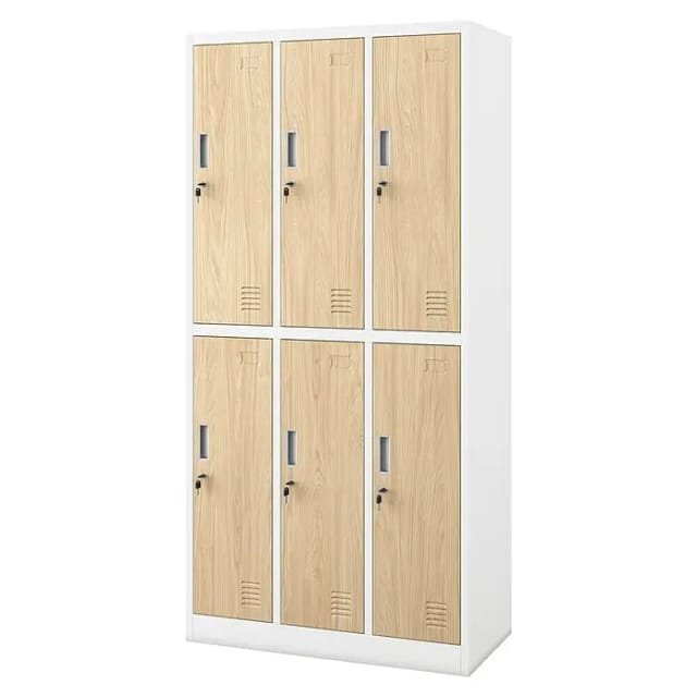 Jan Nowak Schließfachschrank Igor (H x B x T: 185 x 90 x 45 cm, Anzahl Fächer: 6 Stk., Weiß/Sonoma eiche)