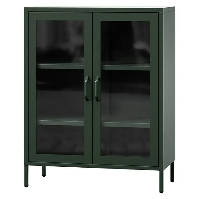 Jan Nowak Vitrine Gina (B x T x H: 80 x 40 x 101,5 cm, Flaschengrün)