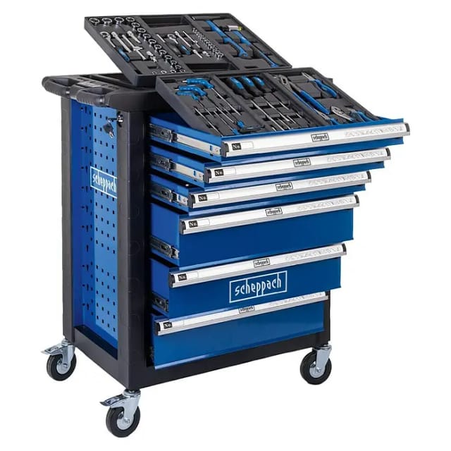 Scheppach Werkstattwagen TW 1150 (L x B x H: 760 x 460 x 965 mm, Anzahl Schubladen: 6 Stk., 70 -tlg.)