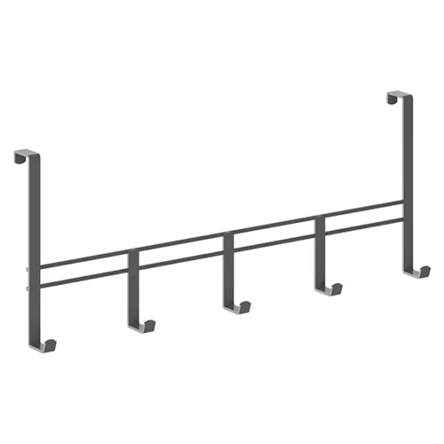 Metaltex Türhaken (Lavaschwarz, L x B x H: 4,5 x 38 x 15 cm, Anzahl Haken: 5 Stk., Metall)