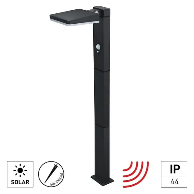 E2 elektro LED-Sensor-Außenwegeleuchte Sika-W (Neutralweiß, 4,4 W, L x B x H: 22 x 13,5 x 75 cm)
