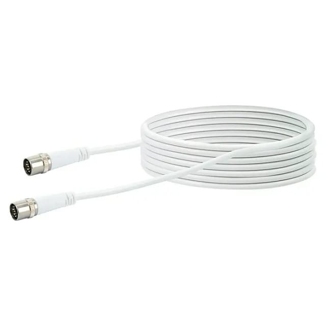 Schwaiger SAT-Anschlusskabel F-Quick-Stecker (Weiß, 7,5 m, 10 dB)