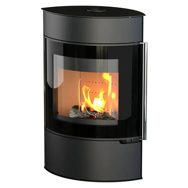 Kaminofen Elipso Max (8 kW, Raumheizvermögen: 229 m³, Material Verkleidung: Stahl, Schwarz)