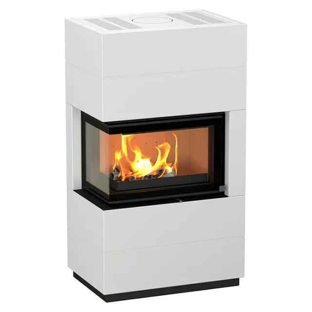 Kaminofen Integra Plus Line Links (8 kW, Raumheizvermögen: 229 m³, Material Verkleidung: Stahl, Weiß)