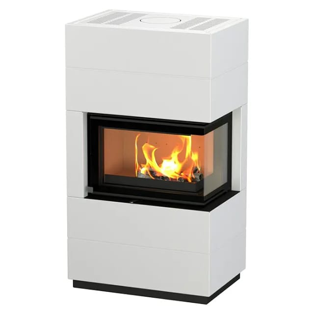 Kaminofen Integra Plus Line Rechts (8 kW, Raumheizvermögen: 229 m³, Material Verkleidung: Stahl, Weiß)