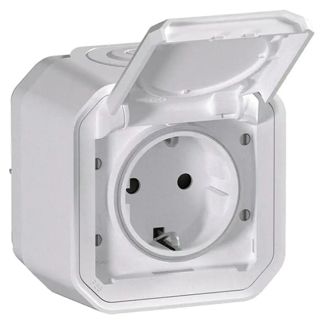 Legrand Schutzkontaktsteckdose Plexo New (Weiß, 250 V, 16 A, Schrauben)