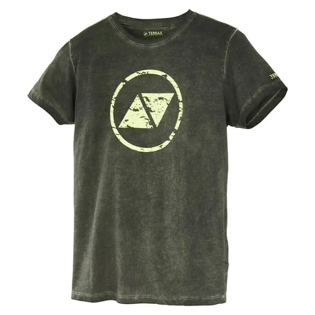 Terrax Workwear T-Shirt (XL, Dunkelgrün/Lime)