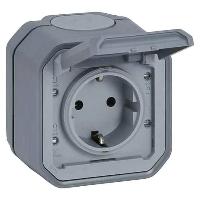 Legrand Feuchtraumleitung Plexo New (Grau, IP44, Aufputzmontage)