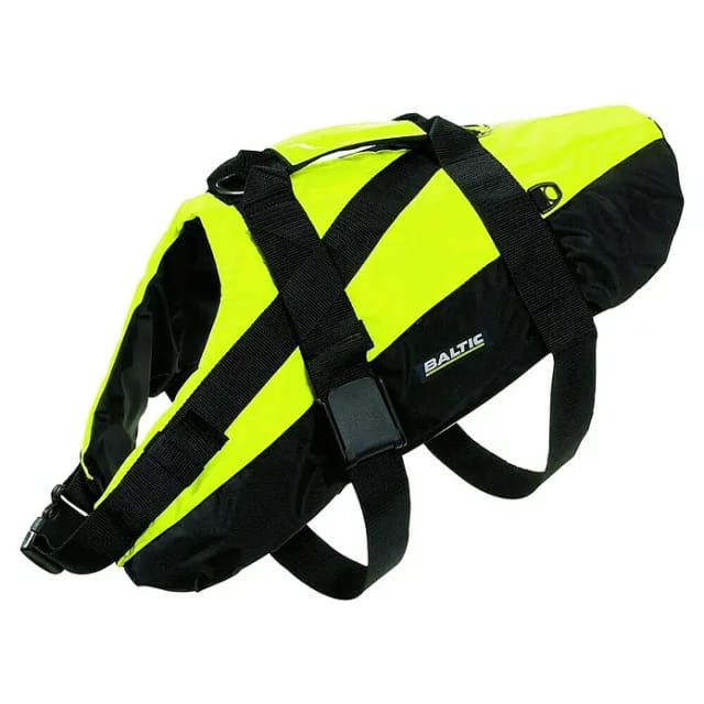 Schwimmweste Professional für Hunde (S, 0 kg - 8 kg, 50 N, Gelb)