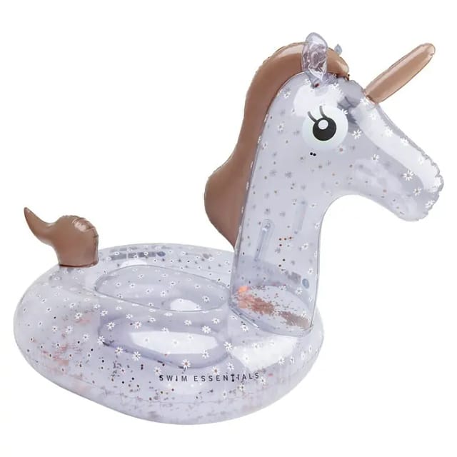 Swim Essentials Schwimmtier Unicorn (Durchmesser: 150 cm, Transparent)
