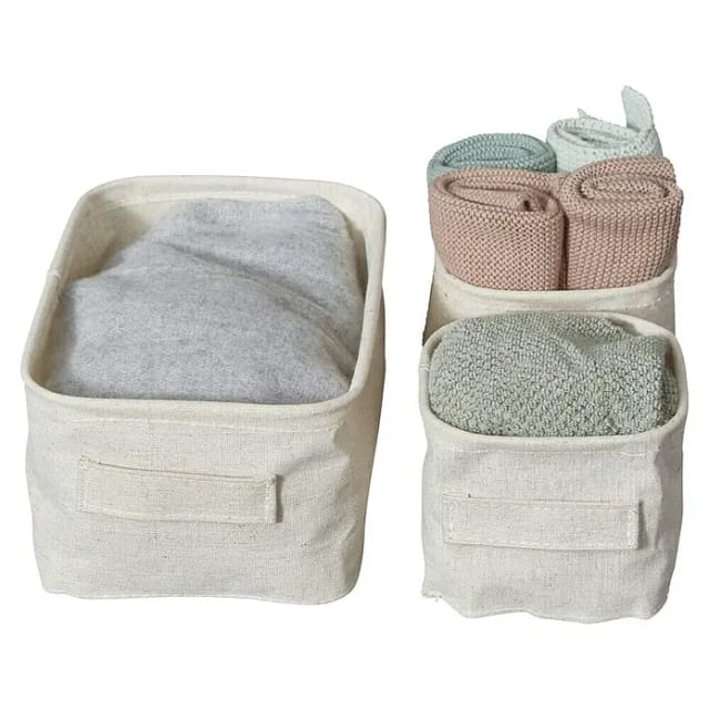 Store It Premium Bad-Aufbewahrungskorb (26 x 16 x 12 cm, Naturfaser, Beige)