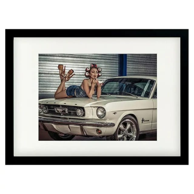 Papermoon Bild (Drive my Car, B x H: 140 x 100 cm, Mit Passepartout, Rahmen Schwarz)