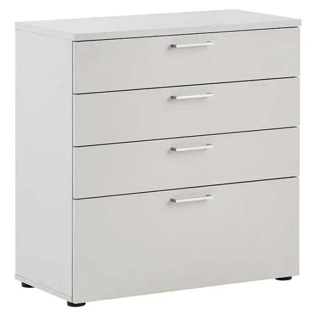 Schildmeyer 1500 Kommode (L x B x H: 41 x 80,2 x 84,2 cm, Lichtgrau, Anzahl Schubladen: 4 Stk.)