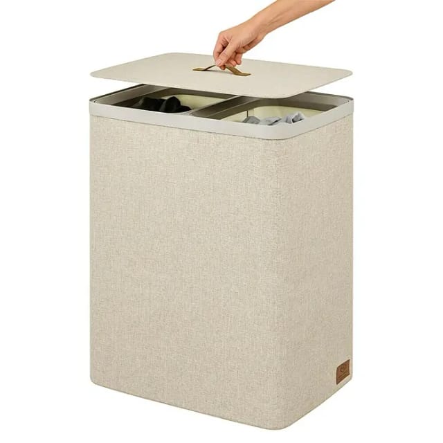 Store It Premium Wäschesammler Ava (67 x 56 x 40 cm, Beige)