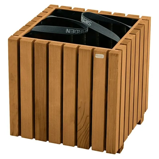Siena Garden Pflanzkasten Oskar (Außenmaß (L x B x H): 40 x 40 x 40 cm, Holz, Naturbraun)