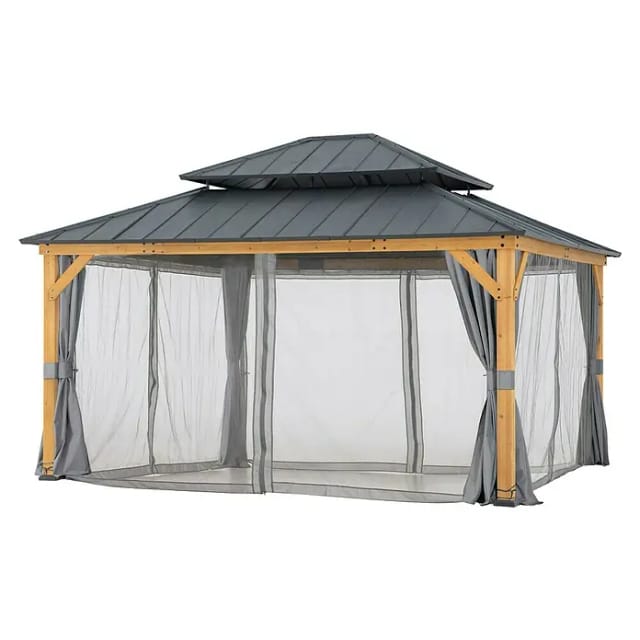 Sunjoy Pavillon Trivor (L x B: 390 x 450 cm, Farbe Dach: Anthrazit)