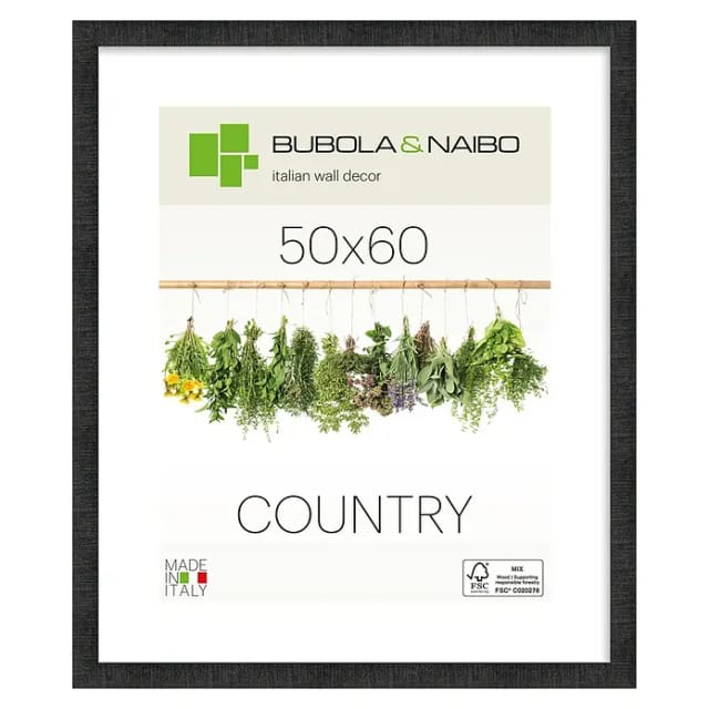 Bubola & Naibo Holzrahmen Anny (50 x 60 cm, Schwarz)
