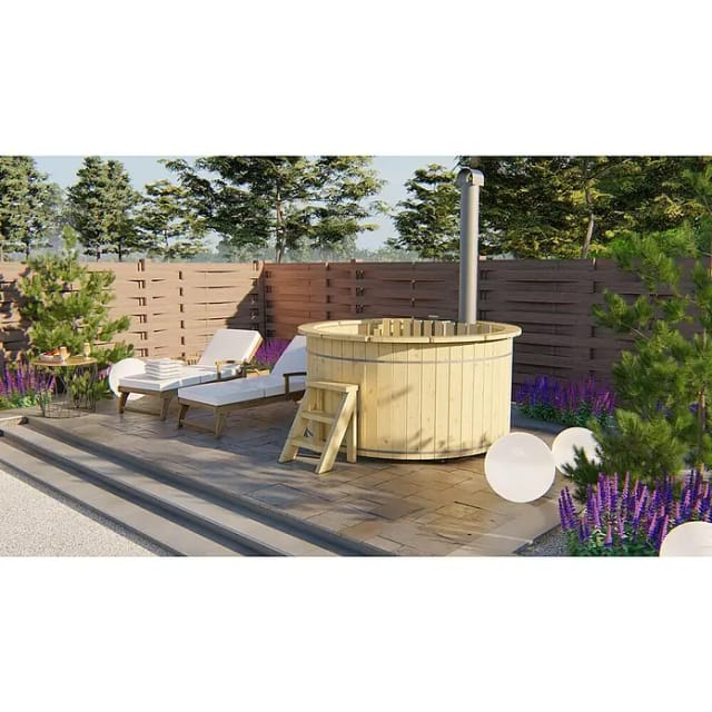 Tuindeco Hot Tub (200 cm, Fichte, Natur, Max. Personenzahl: 6 Stk.)