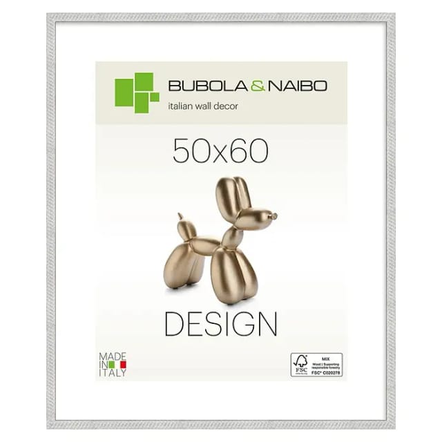 Bubola & Naibo Holzrahmen Maya (50 x 60 cm, Silber)
