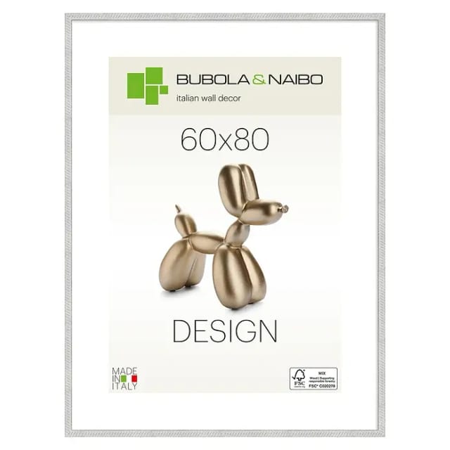 Bubola & Naibo Holzrahmen Maya (60 x 80 cm, Silber)