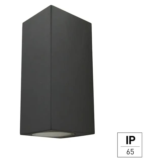 E2 elektro Außenwandleuchte Aster (15 W, 16 x 6,8 x 7,8 cm, Anthrazit, IP65)