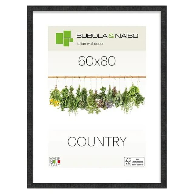 Bubola & Naibo Holzrahmen Anny (60 x 80 cm, Schwarz)