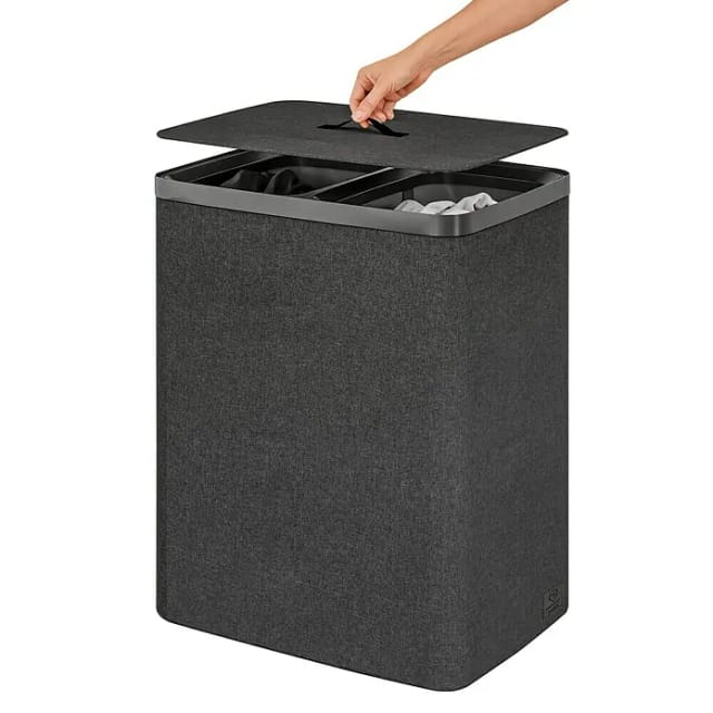 Store It Premium Wäschesammler Ava (67 x 56 x 40 cm, Schwarz)