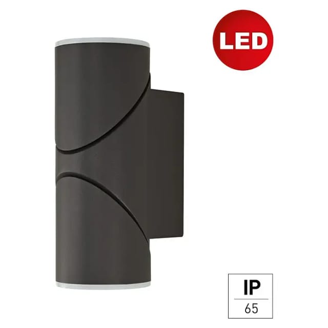 E2 elektro LED-Außenwandleuchte Felis (12 W, 16,5 x 6,5 x 8,3 cm, Anthrazit, IP65)