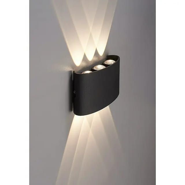 E2 elektro LED-Außenwandleuchte Petra (17 x 4 x 8 cm, Anthrazit, IP54)
