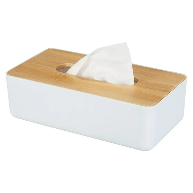 Wenko Kosmetiktuchbox Rotello (L x B x H: 12,7 x 24 x 7,5 cm, Weiß/Natur)