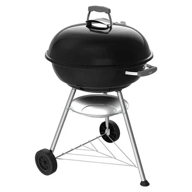 Weber Compact Kugelgrill Kettle (Durchmesser Grillfläche: 57 cm, Schwarz)