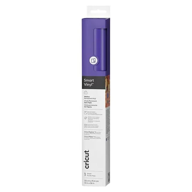 Cricut Vinylfolie Smart Vinyl Permanent (1 Stk., Purpur, 91,4 x 33 cm, Selbstklebend)
