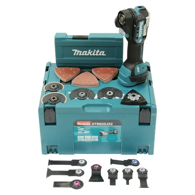 Makita LXT 18V Akku-Multifunktionswerkzeug DTM52ZJX2 (18 V, Ohne Akku)