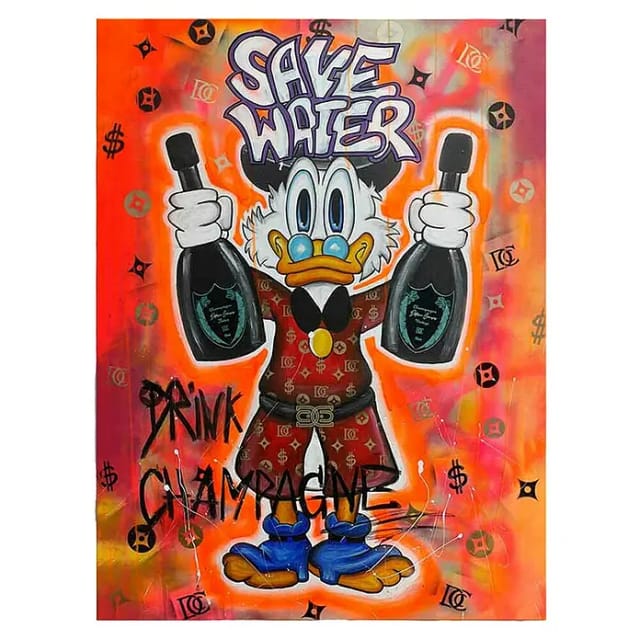 Dotcomcanvas Decopanel (Save Water Drink Champagne, B x H: 84 x 112 cm)