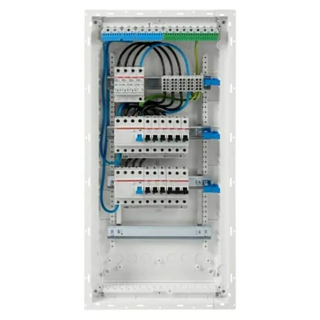 ABB - Striebel & John Unterputz-Verteiler Komplettverteiler UKB4DOK10D (Anzahl Reihen: 4 Stk., 38,4 x 74,7 cm, Verkehrsweiß, Anzahl Module: 48 Stk.)