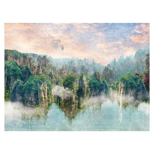 A.S. Création The Wall 3 Fototapete Landschaft (B x H: 371 x 280 cm, Vlies)