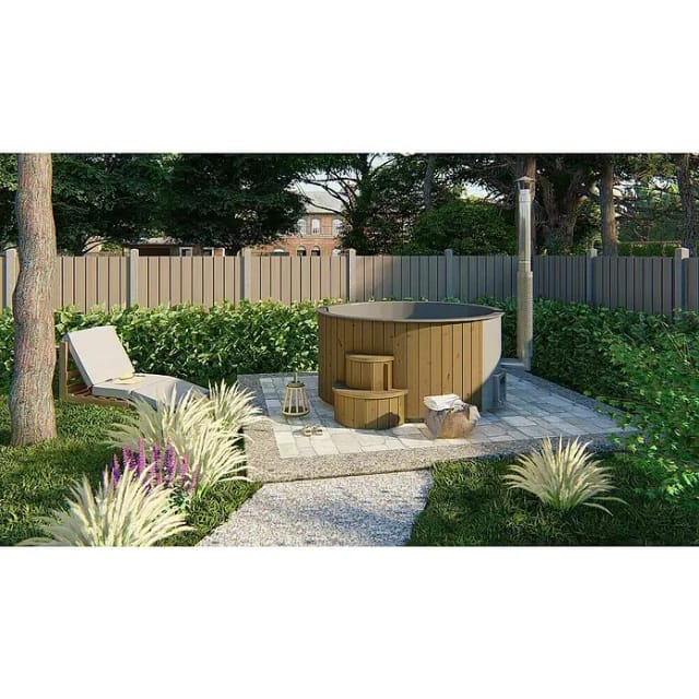 Tuindeco Hot Tub Deluxe XL (226 cm, Kiefer, Natur, Max. Personenzahl: 6 Stk.)