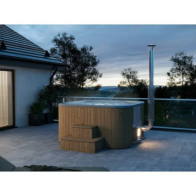 Tuindeco Hot Tub (205 cm, Kiefer, Natur, Max. Personenzahl: 6 Stk.)