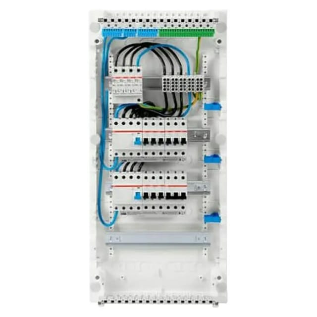 ABB - Striebel & John Aufputz-Verteiler Komplettverteiler AKB4DOK12D (Anzahl Reihen: 4 Stk., 33,9 x 70,3 cm, Verkehrsweiß, Anzahl Module: 48 Stk.)