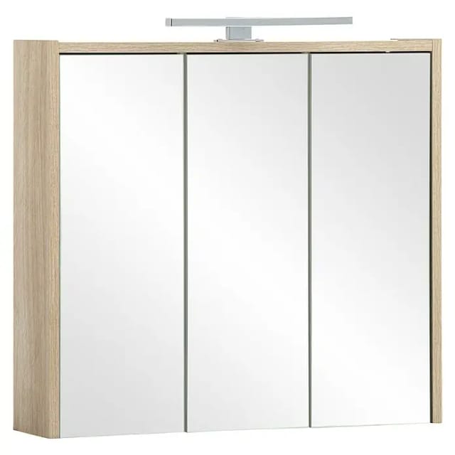 Schildmeyer Sander LED-Spiegelschrank (B x H: 65 x 62,7 cm, Weißeiche)