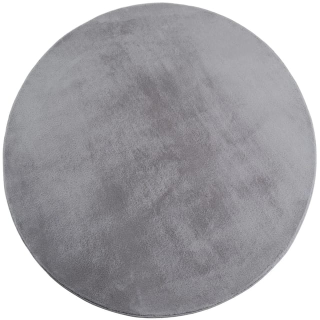Kurzflorteppich Joy (Silber, Durchmesser: 120 cm, 100 % Polyester)