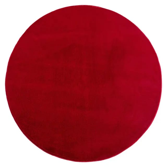 Kurzflorteppich Joy (Rot, Durchmesser: 200 cm, 100 % Polyester)