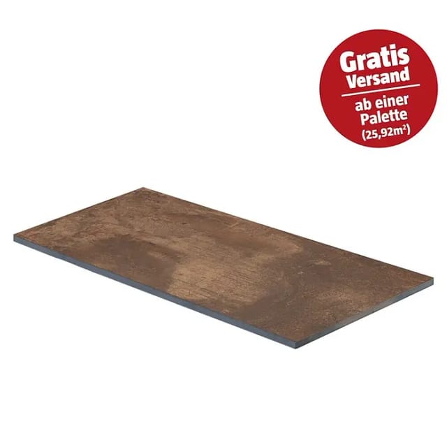 Terrassenfliese Metallico Corten (60 x 120 x 2 cm, Rust, Matt)