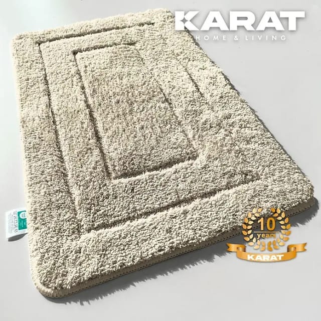 Floordirekt Badteppich Atlantis (80 x 50 cm, Beige, 100% Polyester)