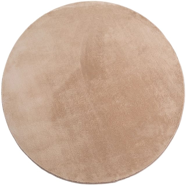 Kurzflorteppich Joy (Beige, Durchmesser: 200 cm, 100 % Polyester)